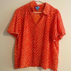Large bright coral top